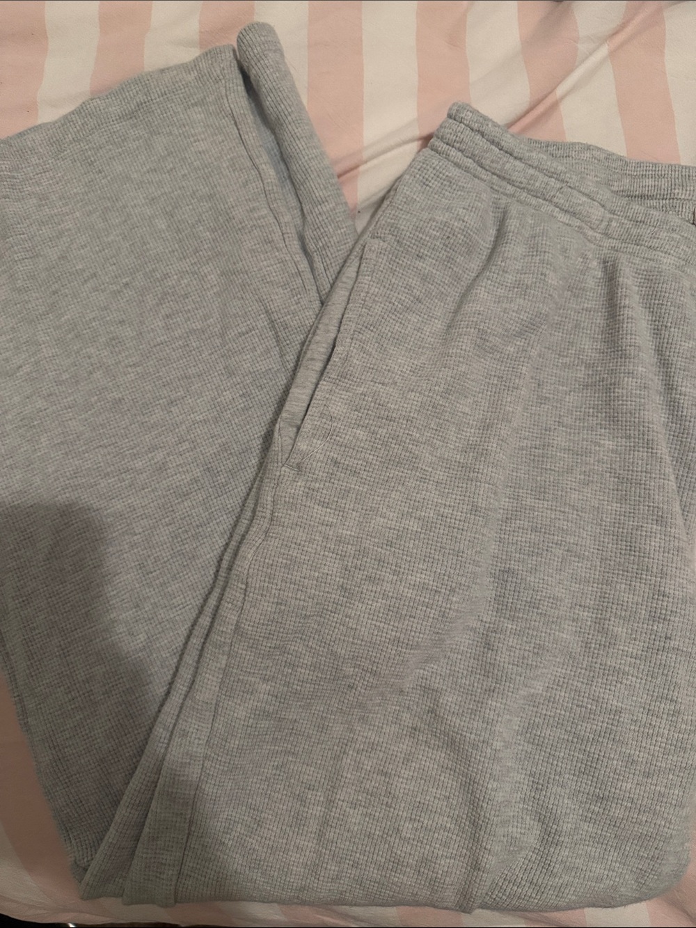 Brandy Melville Light Grey Wide Leg Pants